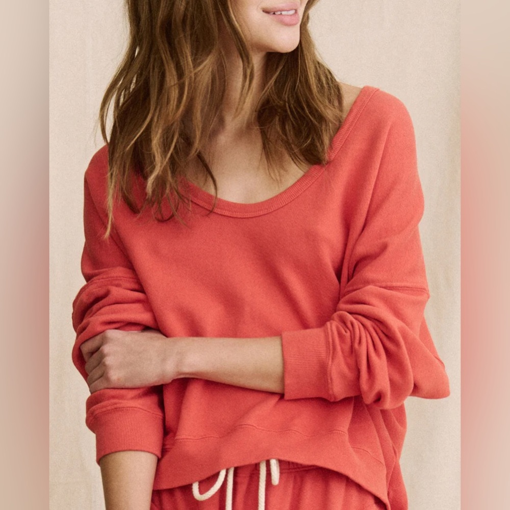 The Great U Neck Sweatshirt in Red